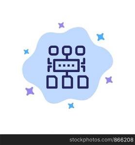 Algorithm, Program, User, Document Blue Icon on Abstract Cloud Background