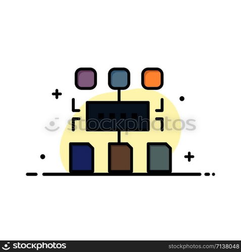 Algorithm, Program, User, Document  Business Flat Line Filled Icon Vector Banner Template