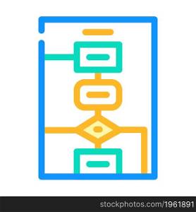 algorithm software data science color icon vector. algorithm software data science sign. isolated symbol illustration. algorithm software data science color icon vector illustration
