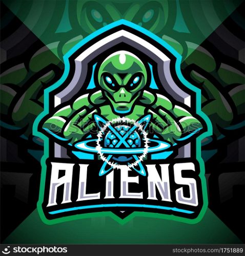 Alien esport mascot logo