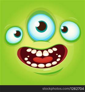 Alien face cartoon creature avatar illustration vector stock. Prints design for t-shirts