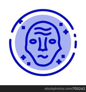 Alien, Galaxy, Science, Space, Ufo Blue Dotted Line Line Icon