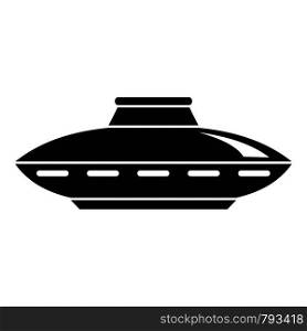 Alien ship icon. Simple illustration of alien ship vector icon for web design isolated on white background. Alien ship icon, simple style