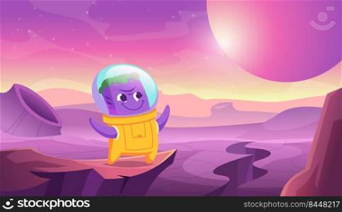 Aliens in space. Background with outdoor freak crazy characters mysterious monsters with scary faces exact vector illustration. Illustration of alien monster freak in space. Aliens in space. Background with outdoor freak crazy characters mysterious monsters with scary faces exact vector illustration