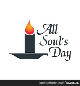 All souls day type vector design. Vector illustration of a Background for All Soul's Day.
