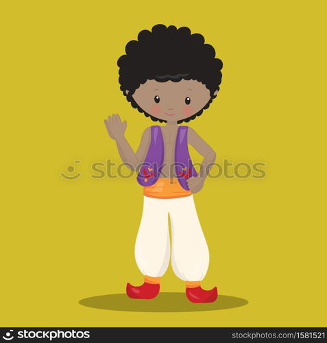 ALLADIN, CURLY, 02, Vector, illustration, cartoon, graphic, vectors, ill