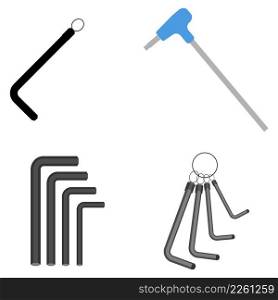 Allen keys icon vector illustration symbol design