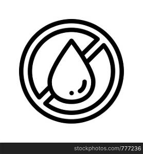 Allergen Free Trans Fat Vector Thin Line Icon. Allergen Free Hydrogenated Linear Pictogram. Crossed Out Mark Beverage Drop Healthy Produce. Black And White Contour Illustrations. Allergen Free Trans Fat Vector Thin Line Icon