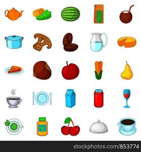 Allergen icons set. Cartoon set of 25 allergen vector icons for web isolated on white background. Allergen icons set, cartoon style