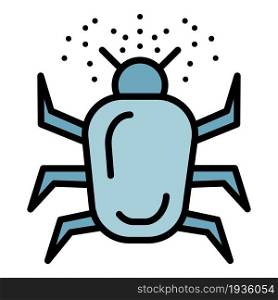 Allergy bug icon. Outline allergy bug vector icon color flat isolated. Allergy bug icon color outline vector