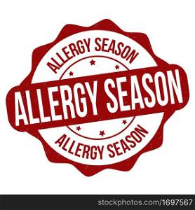 Allergy season grunge rubber stamp on white background, vector illustration