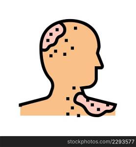 allergy skin color icon vector. allergy skin sign. isolated symbol illustration. allergy skin color icon vector illustration