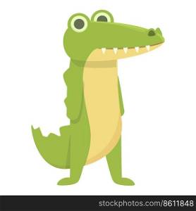 Alligator icon cartoon vector. Cute animal. Funny gator. Alligator icon cartoon vector. Cute animal