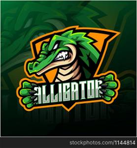 Alligator sport mascot logo design