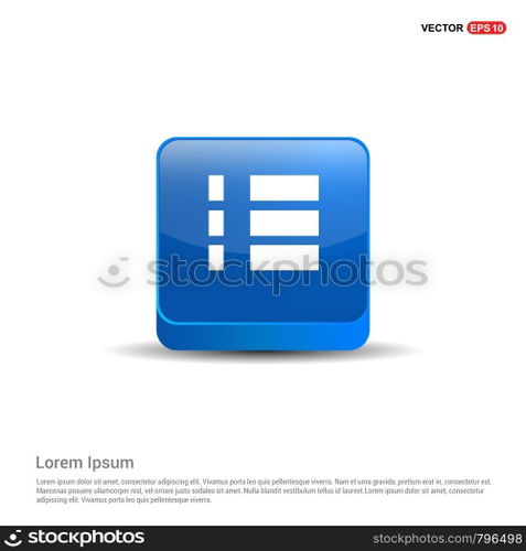 Allignment Icon - 3d Blue Button.
