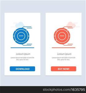 Allocation, Analysis, Diagram, Estimation, Resource  Blue and Red Download and Buy Now web Widget Card Template