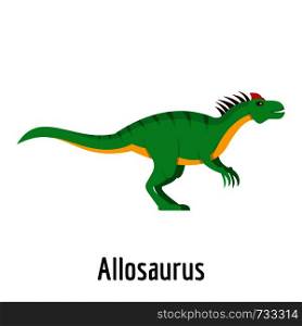 Allosaurus icon. Flat illustration of allosaurus vector icon for web.. Allosaurus icon, flat style.