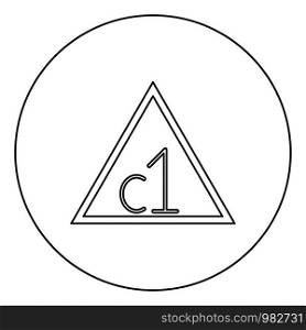 Allowed in circle round outline blackn Can bleached with chlorine Clothes care symbols Washing concept Laundry sign icon in circle round outline black color vector illustration flat style simple image. Allowed in circle round outline blackn Can bleached with chlorine Clothes care symbols Washing concept Laundry sign icon in circle round outline black color vector illustration flat style image