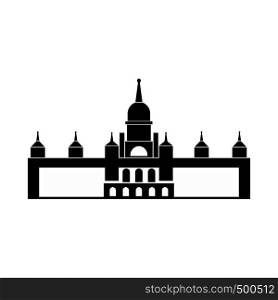 Almudena Cathedral, Madrid icon in simple style isolated on white background. Almudena Cathedral, Madrid icon, simple style