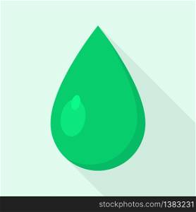 Aloe drop icon. Flat illustration of aloe drop vector icon for web design. Aloe drop icon, flat style