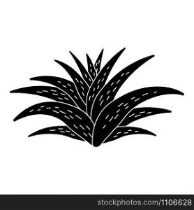 Aloe plant icon. Simple illustration of aloe plant vector icon for web design isolated on white background. Aloe plant icon, simple style