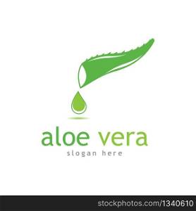 Aloe vera cosmetic herbal vector icon illustration