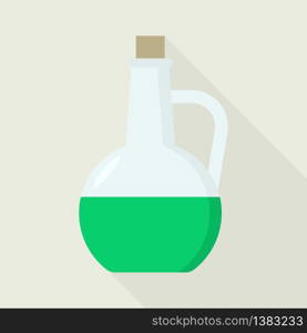 Aloe vera glass icon. Flat illustration of aloe vera glass vector icon for web design. Aloe vera glass icon, flat style