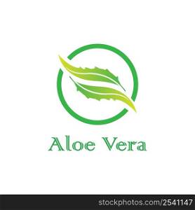 Aloe vera icon logo vector design template