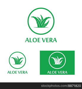 Aloe vera icon logo vector illustration 