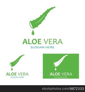 Aloe vera icon logo vector illustration 