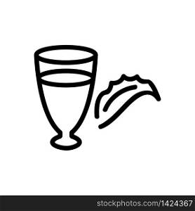 aloe vera juice in tall glass icon vector. aloe vera juice in tall glass sign. isolated contour symbol illustration. aloe vera juice in tall glass icon vector outline illustration