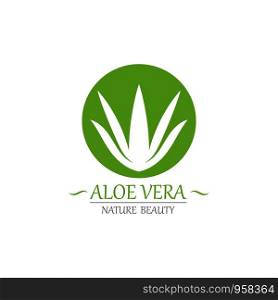 Aloe vera logo and symbol template vector