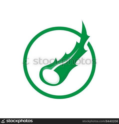 Aloe Vera Logo, Green Plant Health Design, Vector Illustration Symbol