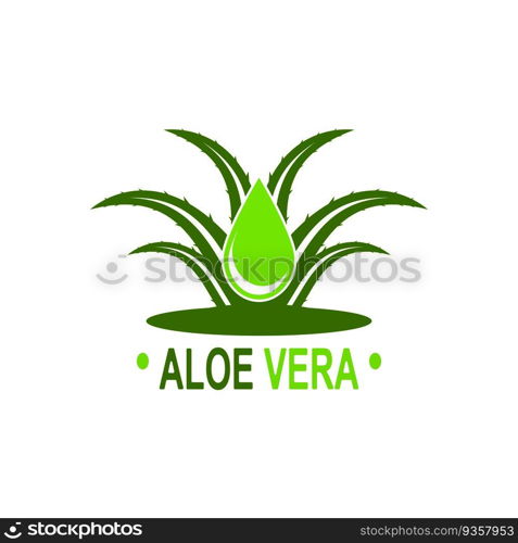 Aloe vera logo illustration template design