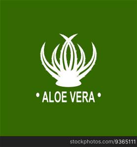 Aloe vera logo illustration template design