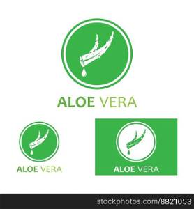 Aloe vera logo vector ilustration 