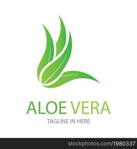 Aloe vera logo vector ilustration design template