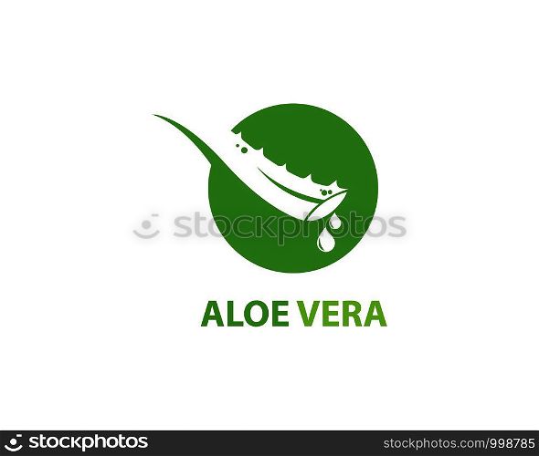 Aloe vera logo vector ilustration template