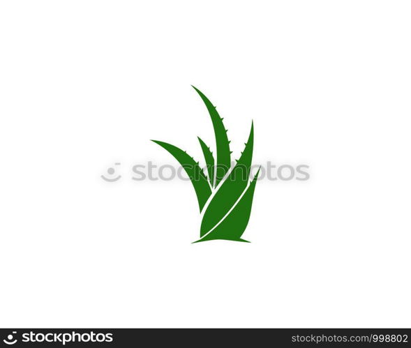 Aloe vera logo vector ilustration template