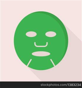 Aloe vera mask icon. Flat illustration of aloe vera mask vector icon for web design. Aloe vera mask icon, flat style