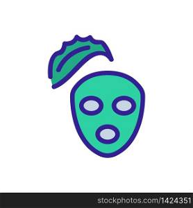 aloe vera nourishing face mask icon vector. aloe vera nourishing face mask sign. color symbol illustration. aloe vera nourishing face mask icon vector outline illustration