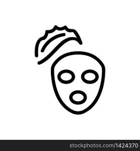 aloe vera nourishing face mask icon vector. aloe vera nourishing face mask sign. isolated contour symbol illustration. aloe vera nourishing face mask icon vector outline illustration