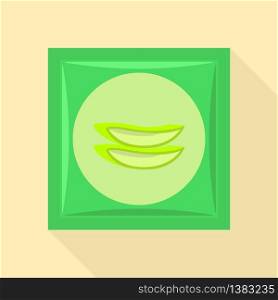 Aloe vera pack icon. Flat illustration of aloe vera pack vector icon for web design. Aloe vera pack icon, flat style