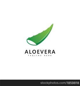 Aloe vera plant logo drop vector design. Aloe vera gel logo icon
