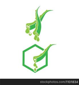 Aloe vera Wave Logo Template vector symbol nature