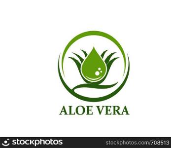 aloevera logo icon vector illustration design template