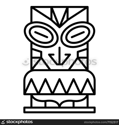 Aloha wood idol icon. Outline aloha wood idol vector icon for web design isolated on white background. Aloha wood idol icon, outline style