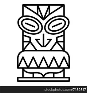 Aloha wood idol icon. Outline aloha wood idol vector icon for web design isolated on white background. Aloha wood idol icon, outline style
