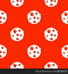 Alone planet pattern repeat seamless in orange color for any design. Vector geometric illustration. Alone planet pattern seamless