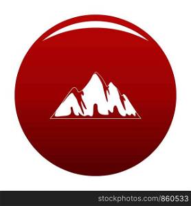 Alp icon. Simple illustration of alp vector icon for any design red. Alp icon vector red